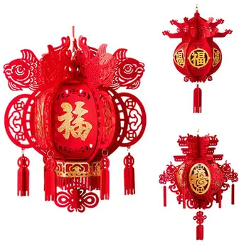 Традиционный китайский Красный Фонарь, украшение на китайский Новый год, Красный Фонарь с кисточкой, декор для китайского Весеннего фестиваля, Принадлежности для вечеринок