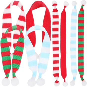 Рождественские чехлы для бутылок вина, шарф, Рождественский шарф для куклы, домашний декор, Рождественский Навидад 2024