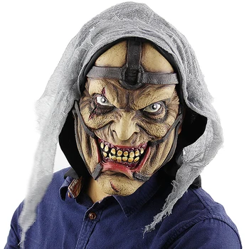 Креативная маска для взрослых на Хэллоуин, Латексная маска зомби, Кровавая, Страшная, Жуткая Маска для всего лица, косплей, товары для вечеринок для взрослых