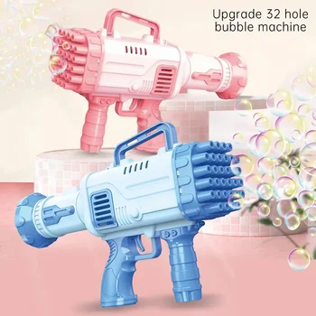 32 Отверстия Bubble Machine Gun Игрушки для Детей Rocket Soap Bubble Machine Guns Автоматические Игрушки Детский подарок (Не включает батарейку типа АА)