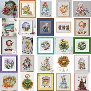 3,39 USD самый продаваемый набор для вышивания крестиком Пяльцы для вышивания Homfun Craft, рождественские украшения, набор для вышивания крестиком для рукоделия-545