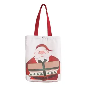 Рождественская холщовая подарочная сумка для рождественских покупок, сумка-тоут для рождественских покупок, сумка-тоут для школы, подарок для детей