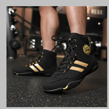 Модная Износостойкая борцовская обувь, Дышащая Мужская боксерская обувь, женские удобные мужские боксерские кроссовки, размер 36-46