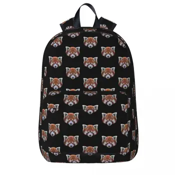 Геометрический Абстрактный рюкзак с принтом Красной Панды для мальчиков и девочек, Сумка для книг, Школьная сумка для студентов, рюкзак для ноутбука, сумка через плечо Большой емкости