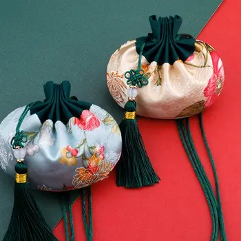 Сумка для автомобиля, подвесная маленькая сумочка, карман на шнурке, сумка для хранения ювелирных изделий, тканевый карман, саше для ручной работы, сумка в китайском стиле