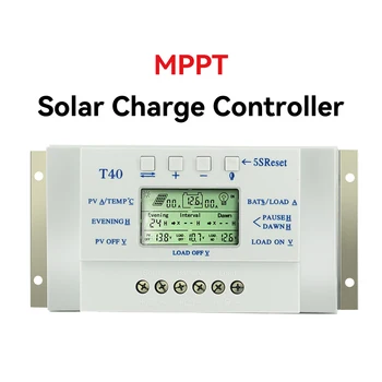 40A 20A MPPT 12 В/24 В Регулятор заряда батареи на солнечной панели, контроллер заряда для системы освещения, индикатор нагрузки и управление таймером