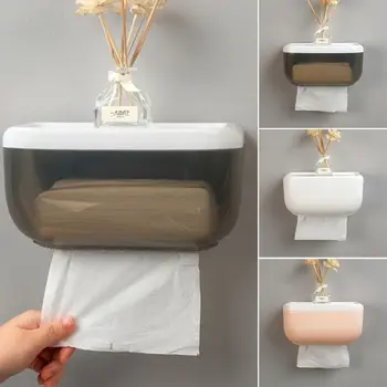 Водонепроницаемый держатель для туалетной бумаги Товары для дома Пластиковая Настенная коробка для салфеток Контейнер для бумаги без ногтей Кухня