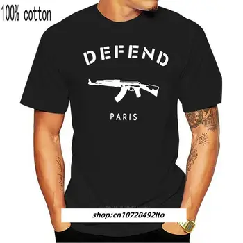 Kaus AK47 Gambar 3D Mempertahankan Paris Lengan Pendek Kaus Sweter Kasual