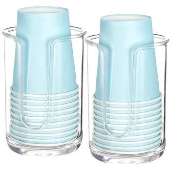 Акриловый держатель для диспенсера стаканов для ванной комнаты для одноразовых бумажных стаканчиков, держатель стаканов для жидкости для полоскания рта для стойки в ванной комнате для гостей