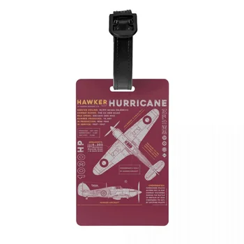 Багажная бирка Spitfire Hawker Hurricane Защита конфиденциальности Багажные бирки военного пилота истребителя Второй мировой войны, этикетки для дорожных сумок, чемодан