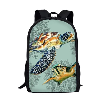Школьные сумки с принтом морской черепахи для мальчиков, детский рюкзак с уникальными животными для девочек-подростков, сумка для книг, Повседневный рюкзак для путешествий