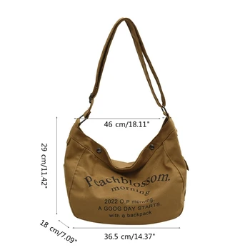Женская сумка через плечо с буквенным принтом большой емкости, сумка для покупок, ранец, школьная сумка-тоут