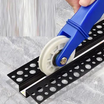 Инструмент для канального ролика с синей полосой 21,5 * 5 * 3 см/8.46*1.97*1.18 Дюймовый пластиковый прижимной ролик для дерева, установленный на канальном ролике для ленты