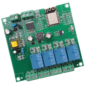 ESP8266 Беспроводной WIFI 4-Канальный Релейный Модуль ESP-12F Wifi Плата Разработки Для Arduino AC/DC 5 В/8-80 В Источник питания