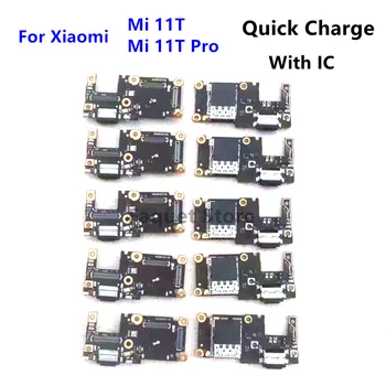 Плата зарядного устройства Flex для Xiaomi Mi 11T / Mi 11T Pro Разъем USB-порта Док-станция для зарядки гибкого кабеля
