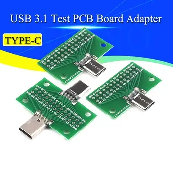 Тестовый адаптер для печатной платы Type-C USB 3.1 от мужчины к женщине Type-C 24P Разъем 2,54 мм для передачи данных по проводному кабелю