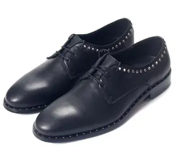 Модные дерби из высококачественной черной натуральной кожи на шнуровке Свадебные мужские туфли ручной работы Мужские модельные туфли