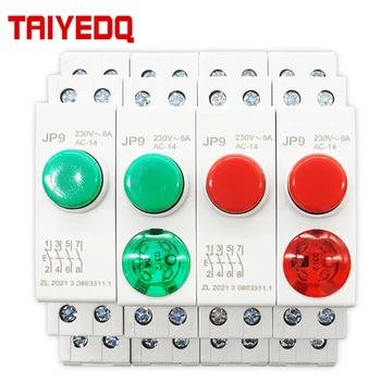 Контрольные огни рельсового типа Индикатор кнопки питания Красный Зеленый сигнал 220V 24VAC / DC