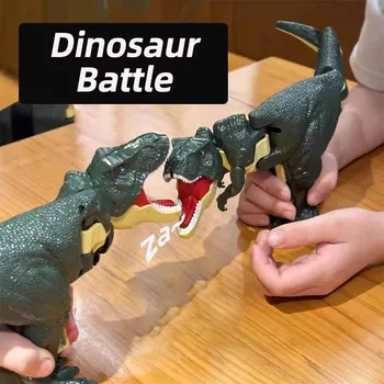 Динозавр Zazaza Детская игрушка Ручной пресс С автоматическим поворотом Имитационная модель укуса динозавра Тираннозавр Игрушки-динозавры для детей Рождественский подарок