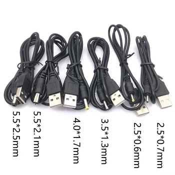 Разъем USB A к постоянному току 2.0 0.6 2.5 3.5 1.35 4.0 1.7 5.5 2.1 5.5 2.5 мм штекерное гнездо для источника питания тип A удлинительный кабель соединительные шнуры