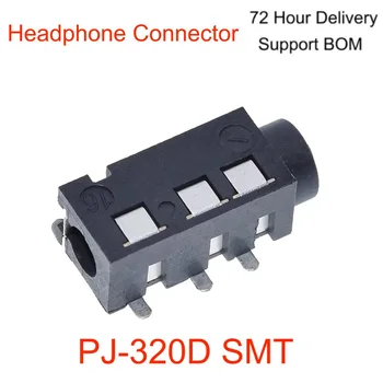 Разъем для наушников PJ-320D, разъем для аудиоразъема с 3,5 чипами, разъем для аудиоразъема Bluetooth, разъем SMD, разъем для наушников