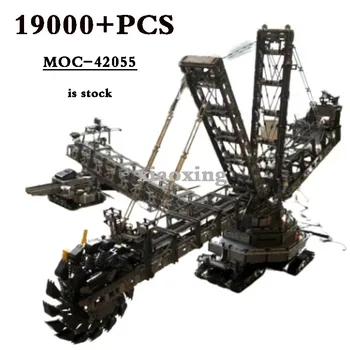 MOC-42055 288 Большой угольный экскаватор для добычи угля, Инженерный кран, 19000 + шт, строительный блок высокой сложности, игрушка, сделай сам, подарок на день рождения 42055