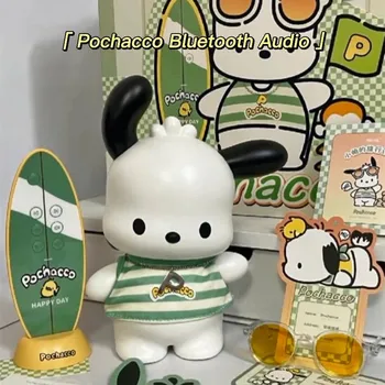 Новый Kawaii Sanrio Pochacco Bluetooth Аудио Мультфильм Аниме Летняя фигурка Милая коллекция Аудио подарков Настольные украшения Подарок для детей