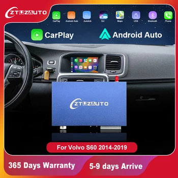 Беспроводной CarPlay для Volvo S60 S60L 2014-2019 7-дюймовый ЖК-экран Android Auto Interface Mirror Link AirPlay Функция Воспроизведения автомобиля