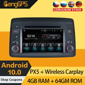 8-ядерный Android 10.0 Автомагнитола для Fiat Panda 2004-2012 Радио Мультимедиа сенсорный экран GPS Навигация головное устройство DVD плеер Carplay