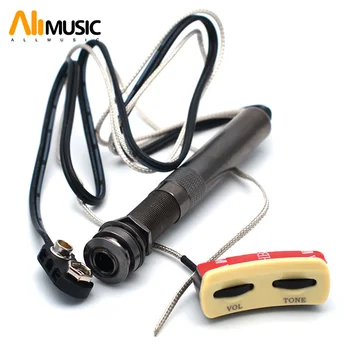 Микрофон в виде ручки A-201, Регулируемое звуковое отверстие, звукосниматель с чувствительным серебряным Pizo для акустической фолк-гитары