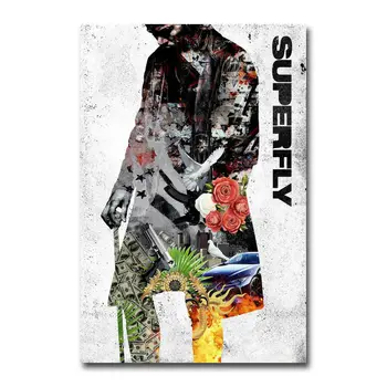 Шелковый плакат фильма SuperFly 2018, Наклейка на стену, украшение, подарок