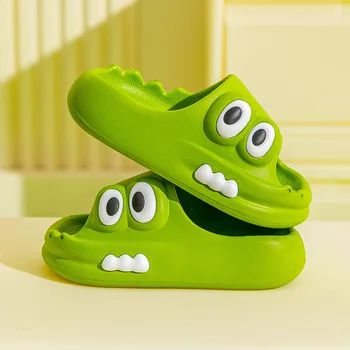 Детские тапочки Для мальчиков и девочек, тапочки с мягкой подошвой, детская домашняя обувь с мультяшным рисунком, детская нескользящая домашняя обувь с защитой от запаха.