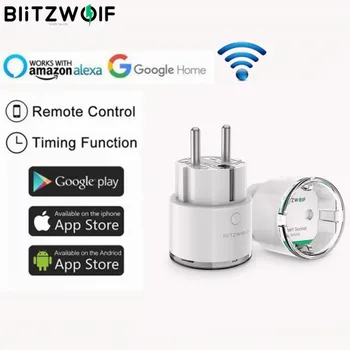 BlitzWolf BW-SHP6 Pro 15A 3450 Вт WiFi Smart Plug Беспроводная розетка Мониторинг энергопотребления Без концентратора Приложение для дистанционного управления