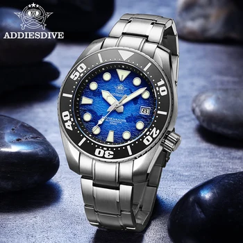2023 Addies Dive Мужские Автоматические часы из нержавеющей стали 200-метровые наручные часы для дайвинга NH35 Сапфировое стекло Суперсветящиеся часы AD2102