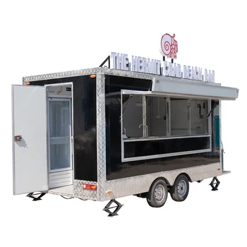 13-футовый мобильный продовольственный грузовик, полностью оборудованный пищевой прицеп, Индивидуальная Тележка для еды