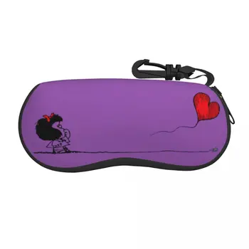 Солнцезащитные очки Mafalda Balloon Heart в мягком футляре из неопрена с застежкой-молнией, футляр для очков в виде ракушки из мультфильма Quino Comics, защитная коробка для очков