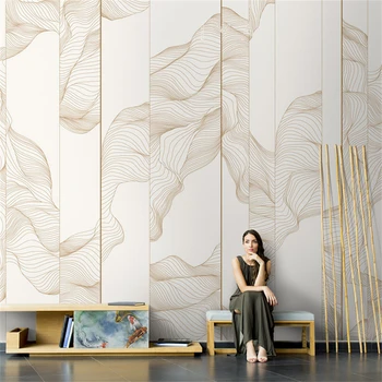 Пользовательские обои papel de parede 3D с китайской росписью тушью, обои для гостиной, фон для телевизора, обои с абстрактной линией, обустройство дома