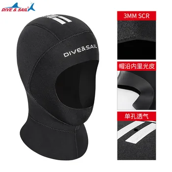 Профессиональный шлем для дайвинга толщиной 3 мм, теплый головной убор для плавания, серфинга, дайвинга с вытяжкой для холодного подводного плавания, зимняя шапочка для плавания
