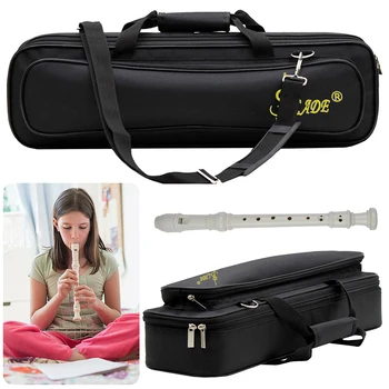 Чехол для флейты из ткани Оксфорд, водонепроницаемая концертная сумка для флейты, портативная сумка для переноски флейты с плюшевой подкладкой для духового музыкального инструмента из дерева