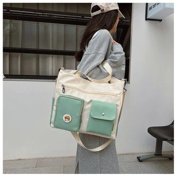 Новая женская большая сумка на одно плечо, модная сумка-тоут, роскошная дизайнерская высококачественная сумка для покупок, повседневная одежда