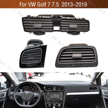 Центральная розетка кондиционера на передней панели автомобиля Рамка вентиляционных отверстий кондиционера для VW Golf 7 7,5 MK7 MK7.5 2013-2019