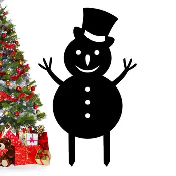 Рождественские вывески с кольями, Рождественское наружное украшение, кол в виде снеговика, прочный и устойчивый к атмосферным воздействиям, Рождественский