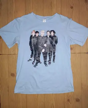 Винтажная мужская футболка My Chemical Romance Black Parade средней длины.