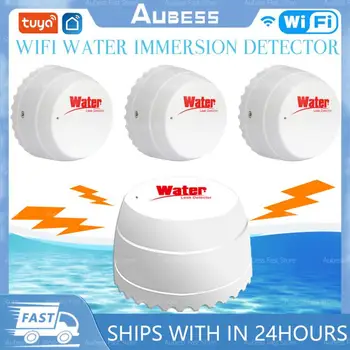 Умный датчик утечки воды Tuya WiFi, детектор уровня перелива воды, звуковая сигнализация, датчик утечки воды, удаленный монитор