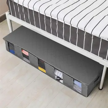 Сумка для хранения под кроватью Одеяло Одеяло Ящик для хранения одежды Разделитель Складной Шкаф Органайзер Контейнер для одежды