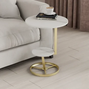 Журнальный столик Rock Boards в роскошной гостиной, металлический Круглый, Креативный, Элегантный Журнальный столик, Высококачественная мебель для дома Mesa De Centro