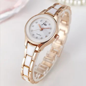 Женские часы Модные элегантные женские кварцевые часы-браслет из розового золота, наручные часы Relogio Feminino Zegarek Damski