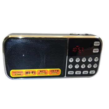 L-088AM Двухдиапазонный Перезаряжаемый Портативный Мини-Карманный Цифровой Радиоприемник с автоматическим сканированием AM FM с динамиком музыкального аудиоплеера MP3
