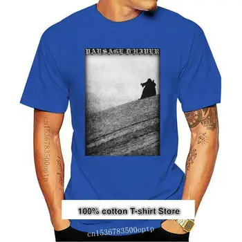 Paysage-Camiseta de algodón para hombre y mujer, camisa de metal, color negro
