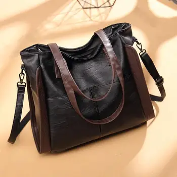 Сумки большой емкости, женская сумка через плечо из мягкой кожи, женские сумки-ведра, ретро-тоут, роскошная сумка-ранец и кошелек